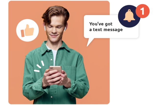 SMS para negócios da Diabolocom para serviço de atenção e suporte ao cliente
