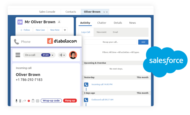 A integração CTI da Diabolocom para Salesforce otimiza as tarefas dos agentes e aumenta a satisfação dos clientes.