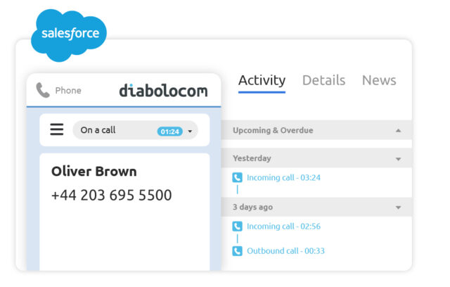 Diabolocom é um software intuitivo e personalizável com recursos avançados e integrações CTI.